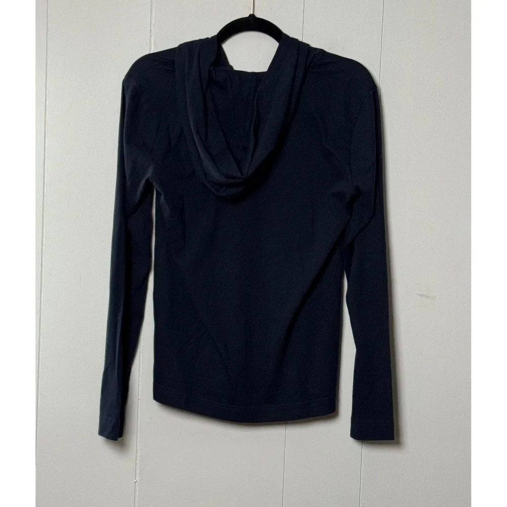 Abercrombie Kids Navy Blue Full Zip Cotton Blend Hoodie Geometric Pattern XL 16